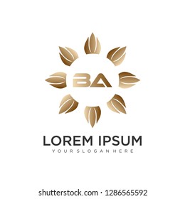 BA initial logo template vector