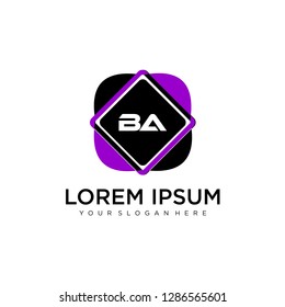 BA initial logo template vector