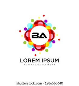 BA initial logo template vector