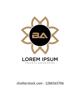 BA initial logo template vector