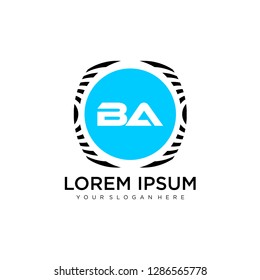 BA initial logo template vector