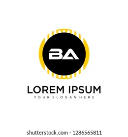 BA initial logo template vector