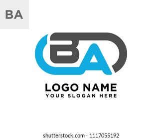 BA initial logo template vexctor