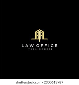 BA initial monogram logo for law office with home office design image