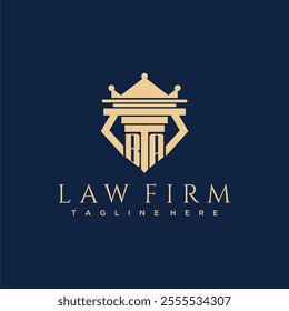 BA initial monogram logo for lawfirm vector design