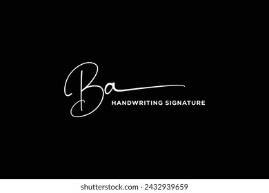 BA initials Handwriting signature logo. BA Hand drawn Calligraphy lettering Vector. BA letter real estate, beauty, photography letter logo design.