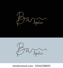 Ba initials Handwriting signature logo. Ba Hand drawn Calligraphy lettering Vector. Ba letter real estate, beauty, photography letter logo design.