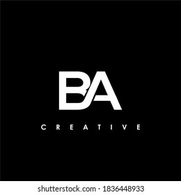 BA Letter Initial Logo Design Template Vector Illustration	
