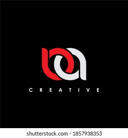 BA Letter Initial Logo Design Template Vector Illustration	
