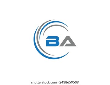 BA Letter Initial Logo Design Template Vector Illustration