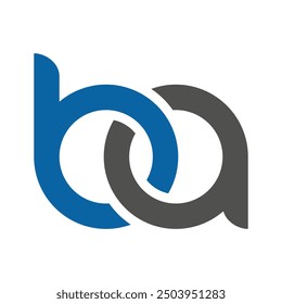 ba letter link logo template