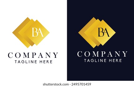 Ba letter logo for company 