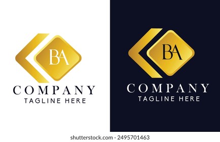 Ba letter logo for company 