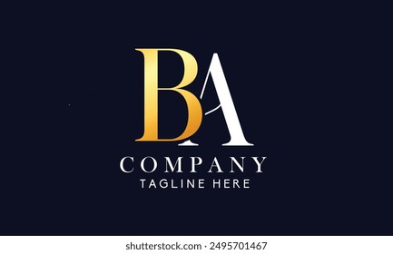 Ba letter logo for company 