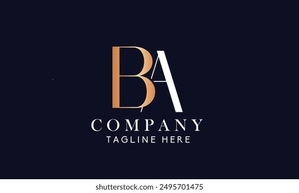 Ba letter logo for company 