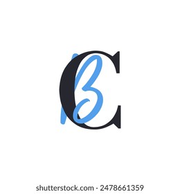 BA Letter Logo Concept. Creative Minimal Monogram B and A Logo Template. Universal Premium Logotype