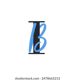 BA Letter Logo Concept. Creative Minimal Monogram B and A Logo Template. Universal Premium Logotype