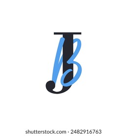 BA Letter Logo Concept. Creative Minimal Monogram B and A Logo Template. Universal Premium Logotype