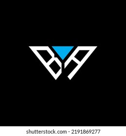 Diseño creativo del logotipo de la letra BA con gráfico vectorial, diseño del logotipo Abc sencillo y moderno.