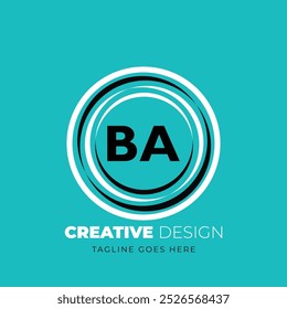 BA letter logo creative design. BA unique design. Vector illustration