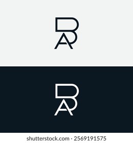 BA letter logo creative design with vector graphic, BA simple and modern logo.
