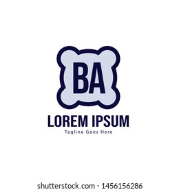 BA Letter Logo Design. Creative Modern BA Letters Icon Illustration