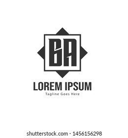 BA Letter Logo Design. Creative Modern BA Letters Icon Illustration