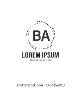 BA Letter Logo Design. Creative Modern BA Letters Icon Illustration