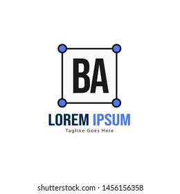 BA Letter Logo Design. Creative Modern BA Letters Icon Illustration