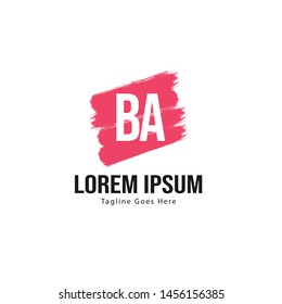 BA Letter Logo Design. Creative Modern BA Letters Icon Illustration