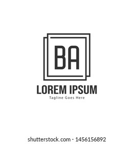 BA Letter Logo Design. Creative Modern BA Letters Icon Illustration