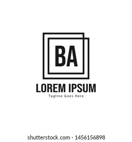 BA Letter Logo Design. Creative Modern BA Letters Icon Illustration