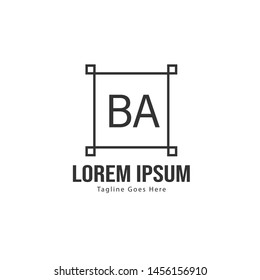 BA Letter Logo Design. Creative Modern BA Letters Icon Illustration