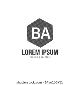 BA Letter Logo Design. Creative Modern BA Letters Icon Illustration