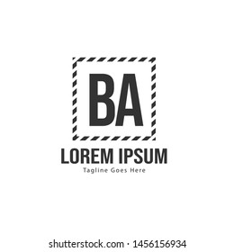 BA Letter Logo Design. Creative Modern BA Letters Icon Illustration
