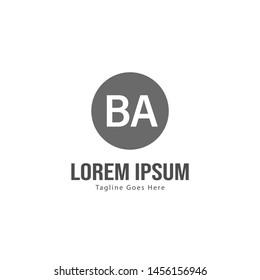 BA Letter Logo Design. Creative Modern BA Letters Icon Illustration