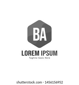 BA Letter Logo Design. Creative Modern BA Letters Icon Illustration