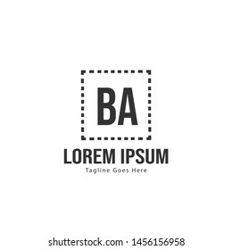 BA Letter Logo Design. Creative Modern BA Letters Icon Illustration