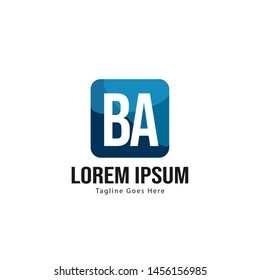 BA Letter Logo Design. Creative Modern BA Letters Icon Illustration