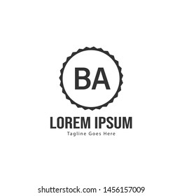BA Letter Logo Design. Creative Modern BA Letters Icon Illustration
