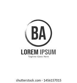 BA Letter Logo Design. Creative Modern BA Letters Icon Illustration