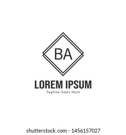 BA Letter Logo Design. Creative Modern BA Letters Icon Illustration