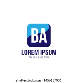 BA Letter Logo Design. Creative Modern BA Letters Icon Illustration