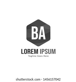 BA Letter Logo Design. Creative Modern BA Letters Icon Illustration