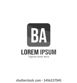 BA Letter Logo Design. Creative Modern BA Letters Icon Illustration