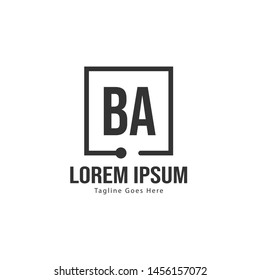 BA Letter Logo Design. Creative Modern BA Letters Icon Illustration