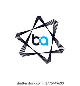 BA Letter Logo Design Creative Icon Modern Letters Vector Logo