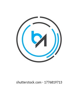 BA Letter Logo Design Creative Icon Modern Letters Vector Logo