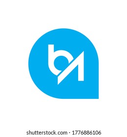 Logo de BA Diseño Icono creativo Logo de letras modernas Vector Logotipo