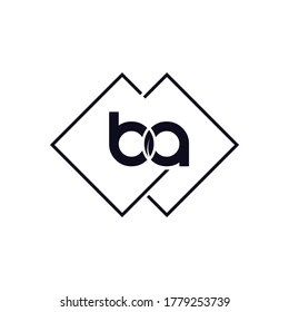 BA Letter Logo Design Creative Icon Modern Letters Vector Logo